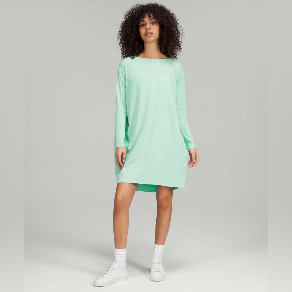NWOT Lululemon Back in Action Long Sleeve Dress Wild Mint